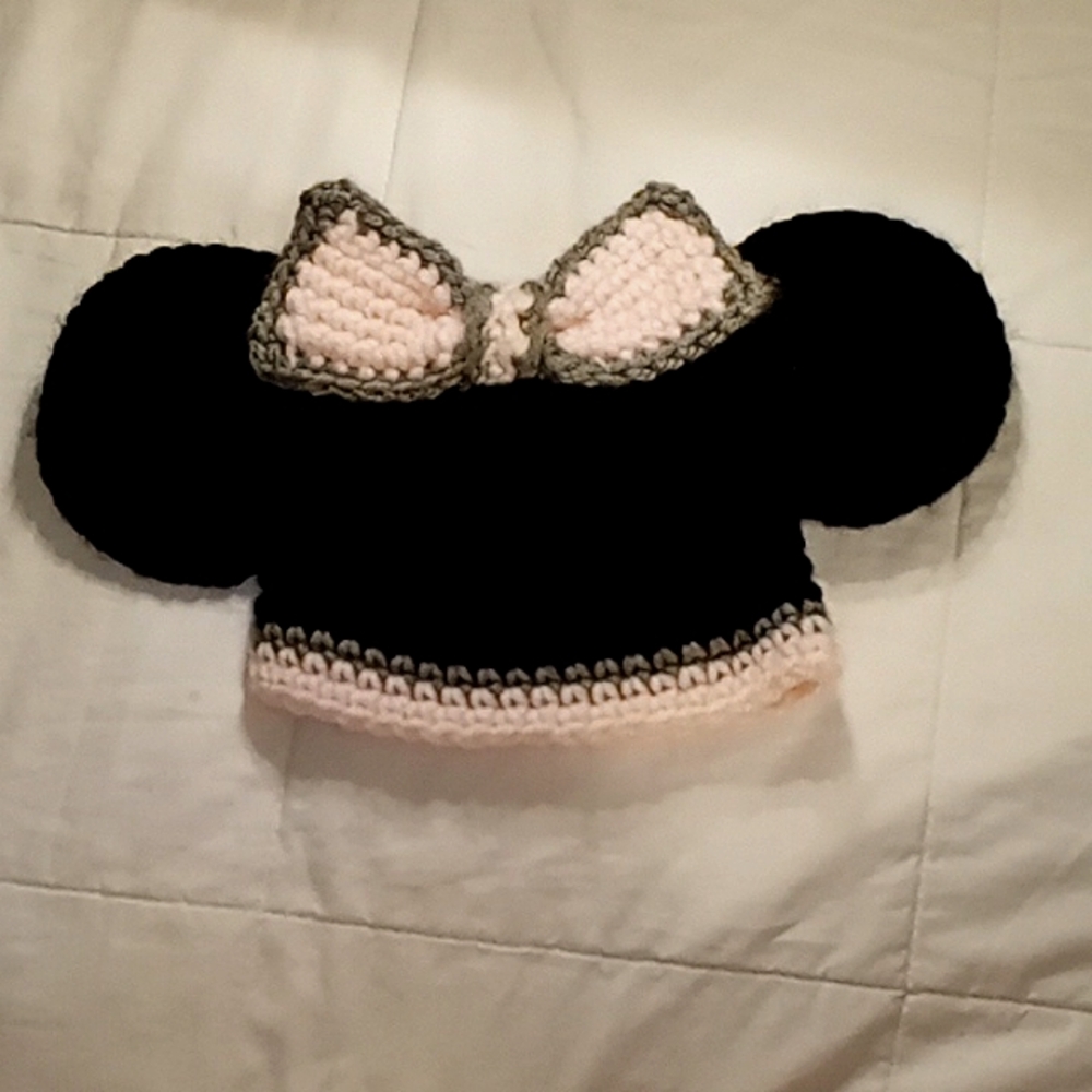 Handmade Newborn Minnie Mouse Ears Hat